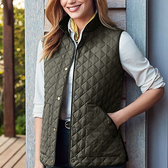 Lands End Women's Insulated Quilted Barn Vest Sz S - Picture 2 of 8